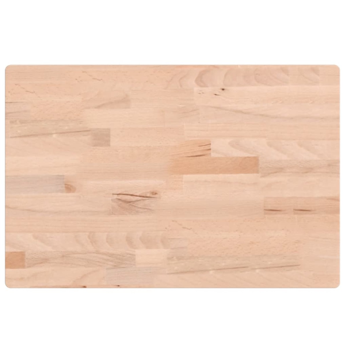 vidaXL Επιφάνεια Τραπεζιού Ορθογώνια 60x40x2,5 εκ. Μασίφ Ξύλο Οξιάς