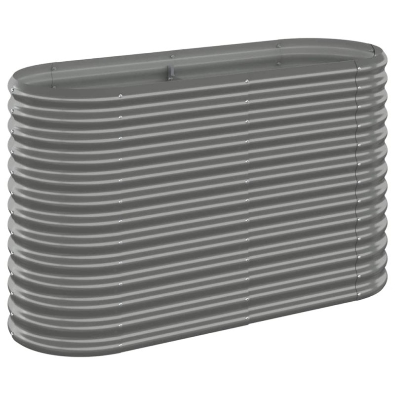 vidaXL Ζαρντινιέρα Γκρι 114x40x68 εκ. Γαλβανισμένος χάλυβας