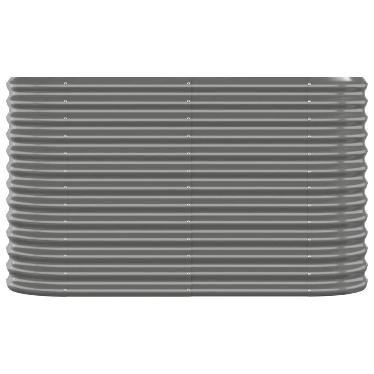 vidaXL Ζαρντινιέρα Γκρι 114x40x68 εκ. Ατσάλι με Ηλεκτρ. Βαφή Πούδρας