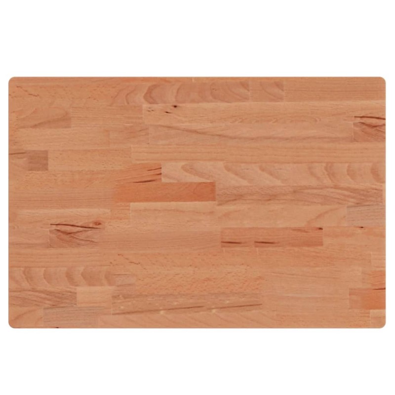 vidaXL Επιφάνεια Τραπεζιού Ορθογώνια 60x40x1,5 εκ. Μασίφ Ξύλο Οξιάς