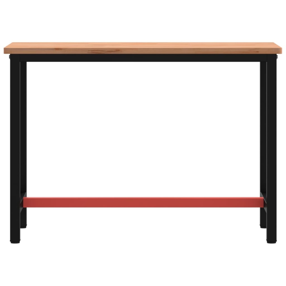 vidaXL Πάγκος Εργασίας 115x55x81,5εκ. από Μασίφ Ξύλο Οξιάς και Μέταλλο