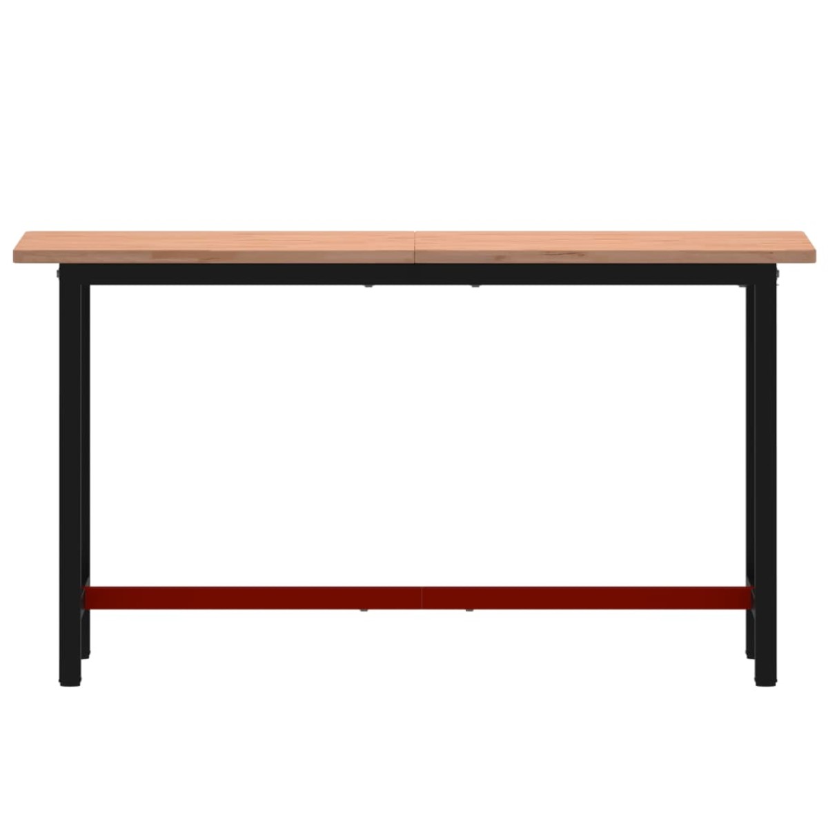 vidaXL Πάγκος Εργασίας 150x55x81,5εκ. από Μασίφ Ξύλο Οξιάς και Μέταλλο