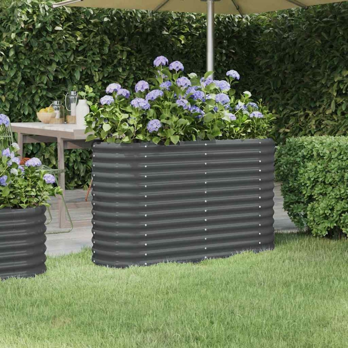 vidaXL Ζαρντινιέρα Ανθρακί 114x40x68 εκ Ατσάλι με Ηλεκτρ. Βαφή Πούδρας