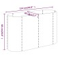vidaXL Ζαρντινιέρα Ασημί 114x40x68 εκ. Ατσάλι με Ηλεκτρ. Βαφή Πούδρας