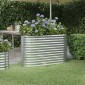 vidaXL Ζαρντινιέρα Ασημί 114x40x68 εκ. Ατσάλι με Ηλεκτρ. Βαφή Πούδρας