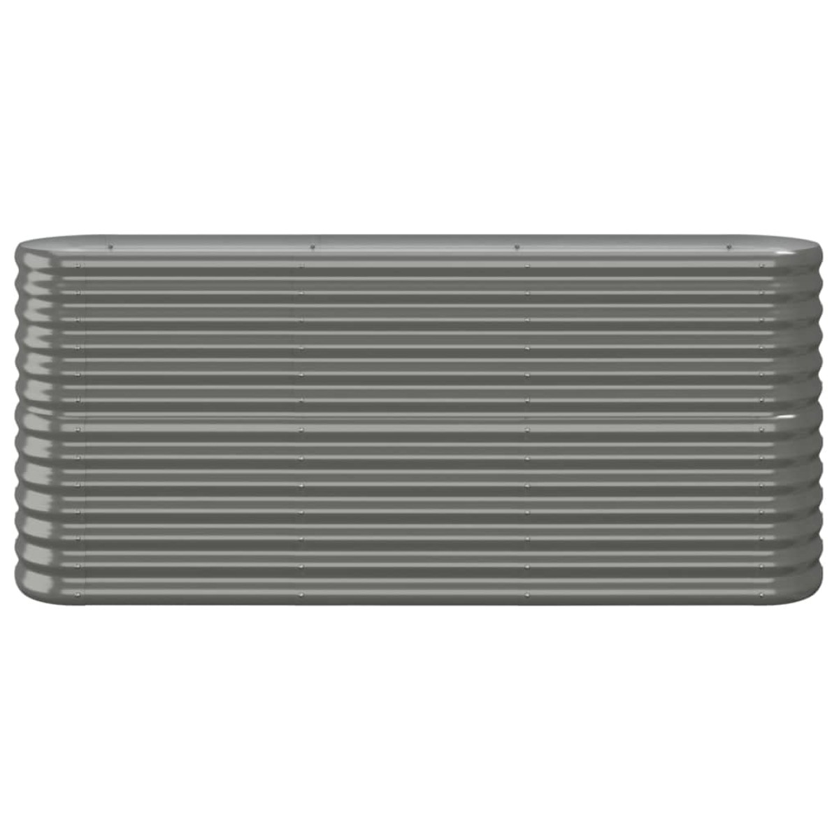 vidaXL Ζαρντινιέρα Γκρι 152x40x68 εκ. Ατσάλι με Ηλεκτρ. Βαφή Πούδρας