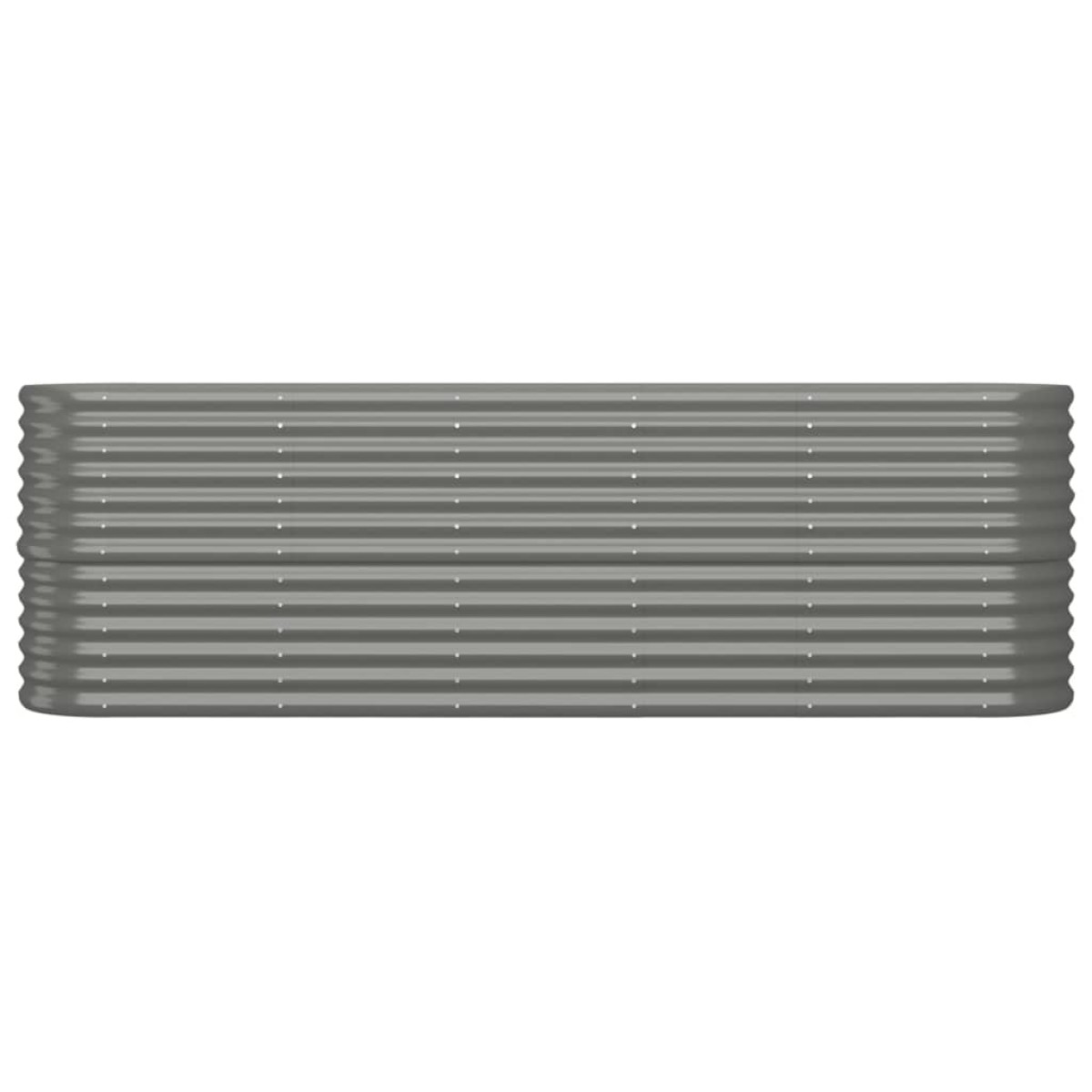 vidaXL Ζαρντινιέρα Γκρι 224x40x68 εκ. Ατσάλι με Ηλεκτρ. Βαφή Πούδρας