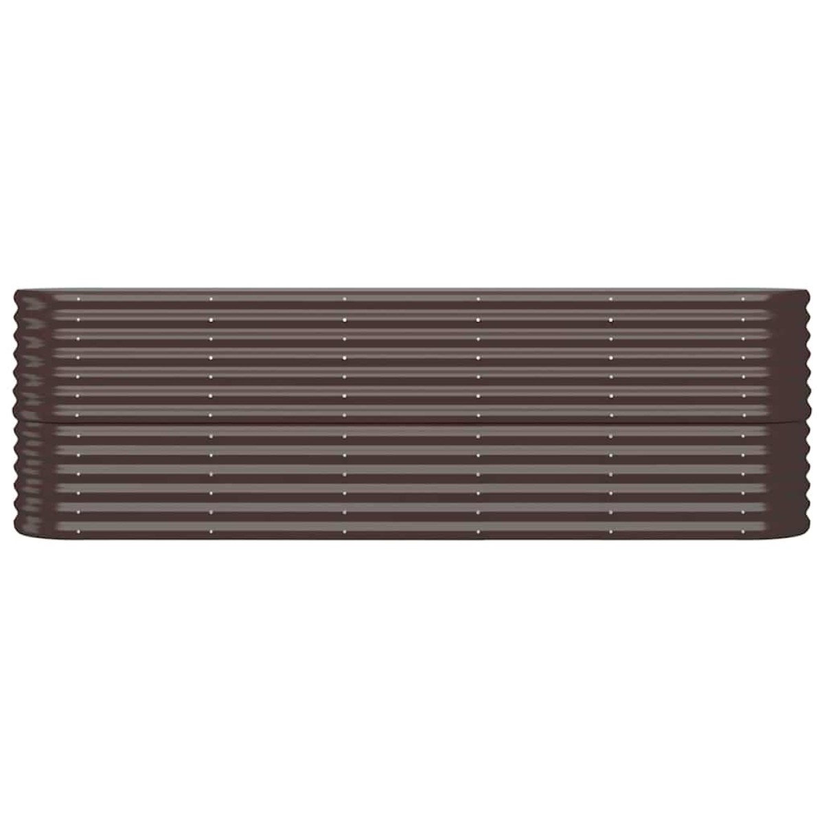vidaXL Ζαρντινιέρα Καφέ 224x40x68 εκ. Ατσάλι με Ηλεκτρ. Βαφή Πούδρας