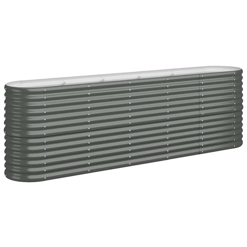 vidaXL Ζαρντινιέρα Ανθρακί 224x40x68 εκ Γαλβανισμένος χάλυβας