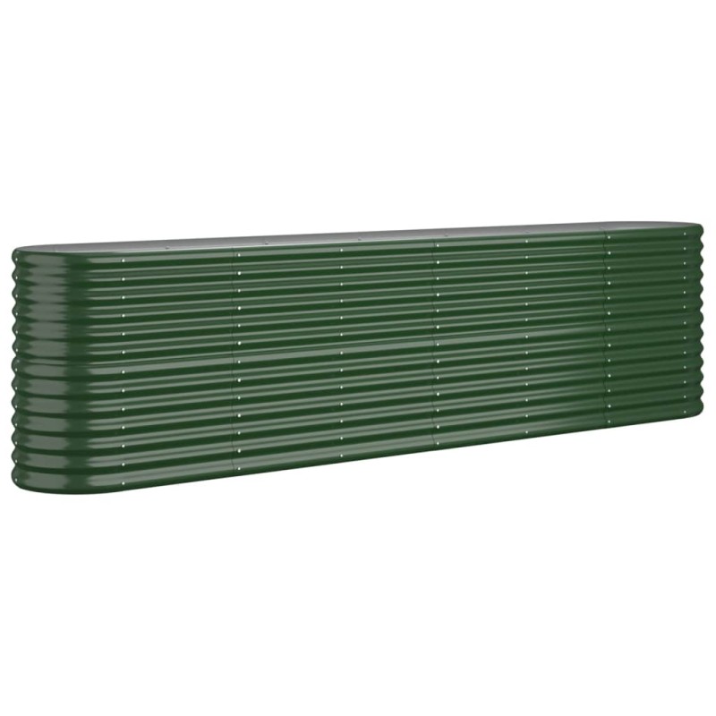 vidaXL Ζαρντινιέρα Πράσινη 260x40x68 εκ Γαλβανισμένος χάλυβας