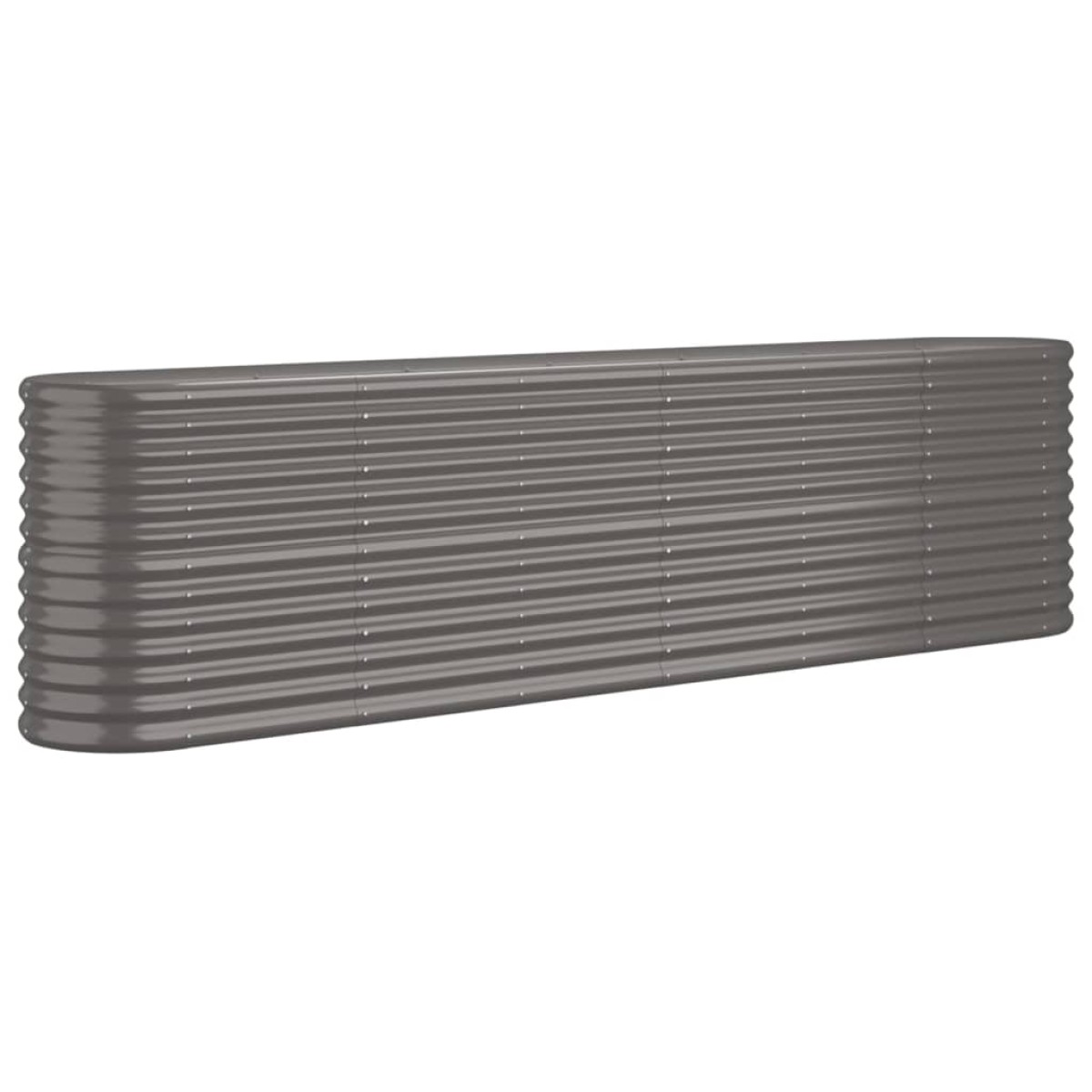 vidaXL Ζαρντινιέρα Γκρι 260x40x68 εκ. Ατσάλι με Ηλεκτρ. Βαφή Πούδρας