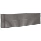 vidaXL Ζαρντινιέρα Γκρι 260x40x68 εκ. Ατσάλι με Ηλεκτρ. Βαφή Πούδρας