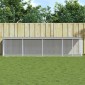 vidaXL Κοτέτσι - Κλουβί με Στέγη Αν. Γκρι 403x98x90 εκ. Γαλβαν. Ατσάλι