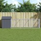 vidaXL Σπιτάκι Σκύλου με Οροφή Ανθρακί 117x405x123 εκ. Γαλβαν. Χάλυβας
