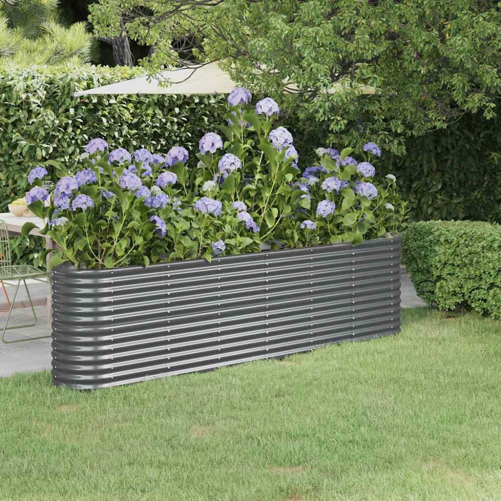 vidaXL Ζαρντινιέρα Ανθρακί 260x40x68 εκ Γαλβανισμένος χάλυβας