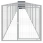 vidaXL Σπιτάκι Σκύλου με Αυλή Ανθρακί 110x1221x110 εκ. Γαλβαν. Χάλυβας