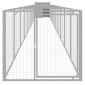 vidaXL Σπιτάκι Σκύλου με Αυλή Αν. Γκρι 110x1221x110εκ. Γαλβαν. Χάλυβας