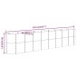vidaXL Ζαρντινιέρα Γκρι 332x40x68 εκ. Ατσάλι με Ηλεκτρ. Βαφή Πούδρας