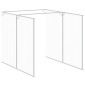 vidaXL Σπιτάκι Σκύλου με Αυλή Ανθρακί 165x455x181 εκ. Γαλβαν. Χάλυβας