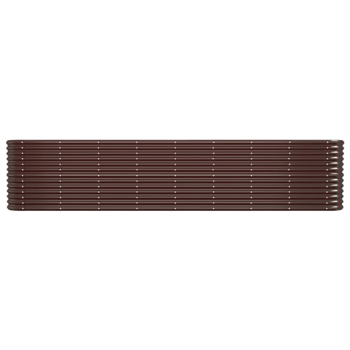 vidaXL Ζαρντινιέρα Καφέ 332x40x68 εκ. Ατσάλι με Ηλεκτρ. Βαφή Πούδρας