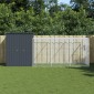 vidaXL Κλουβί για Κότες με Αυλή Ανθρακί 165x455x181 εκ Γαλβαν. Χάλυβας