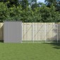vidaXL Σπιτάκι Σκύλου με Αυλή Αν. Γκρι 214x661x181 εκ. Γαλβαν. Χάλυβας