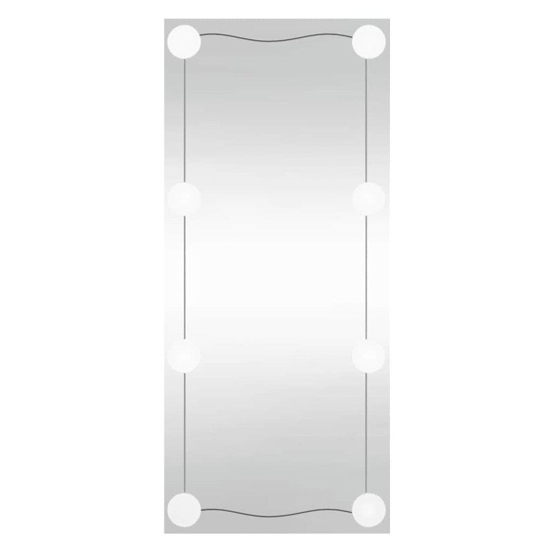 vidaXL Καθρέφτης Τοίχου με LED Ορθογώνιος 30x80 εκ. Γυάλινος
