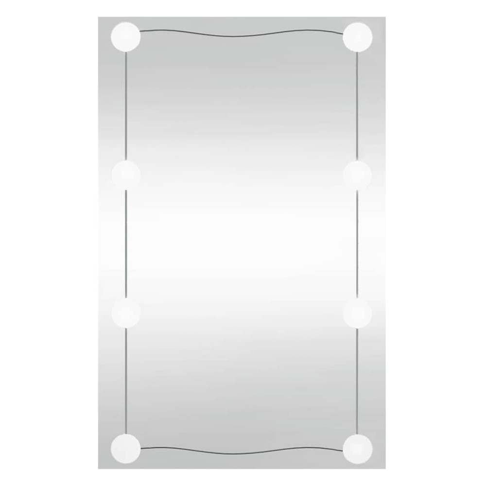 vidaXL Καθρέφτης Τοίχου με LED Ορθογώνιος 40x60 εκ. Γυάλινος