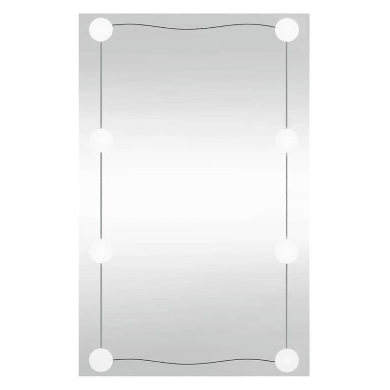 vidaXL Καθρέφτης Τοίχου με LED Ορθογώνιος 40x60 εκ. Γυάλινος