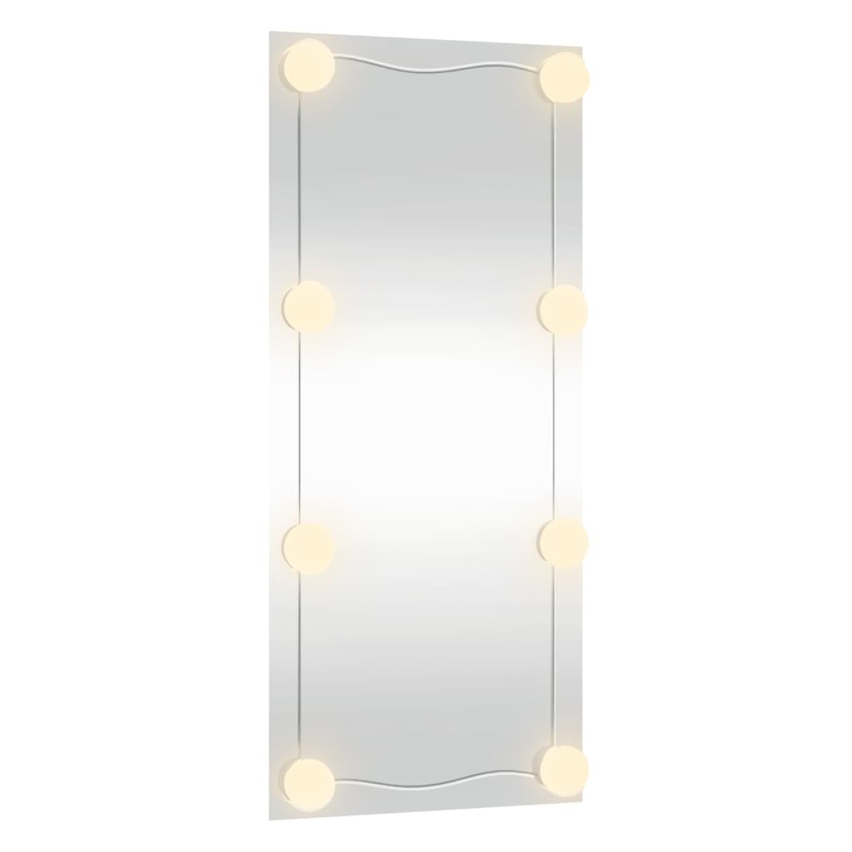 vidaXL Καθρέφτης Τοίχου με LED Ορθογώνιος 40x80 εκ. Γυάλινος
