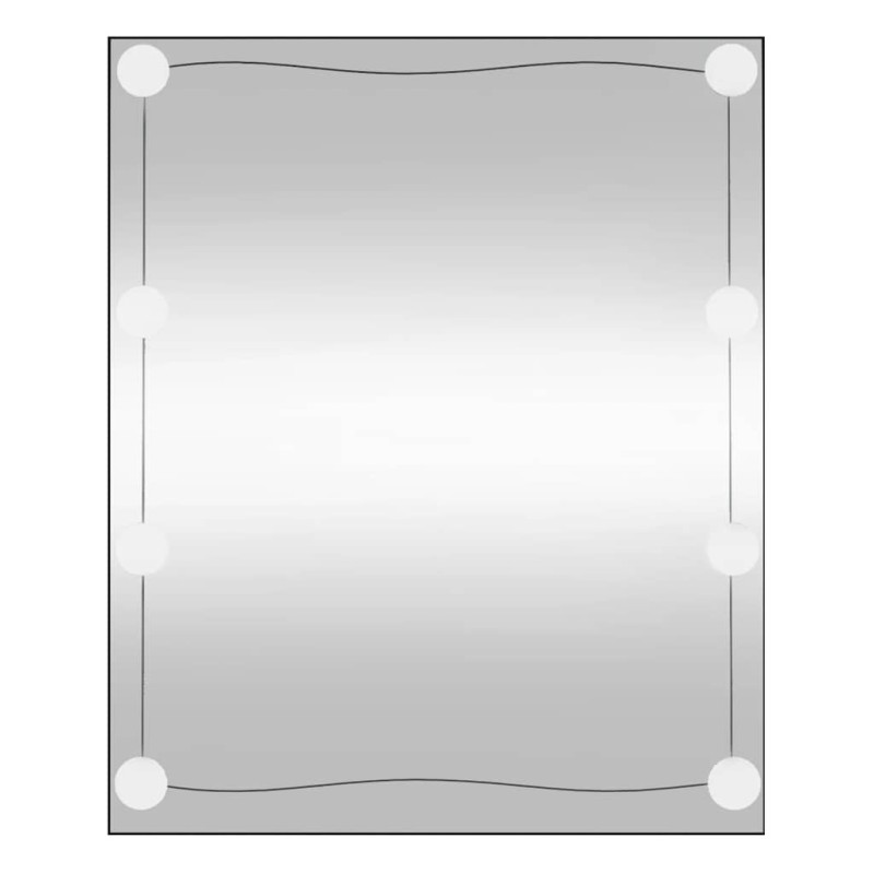 vidaXL Καθρέφτης Τοίχου με LED Ορθογώνιος 50 x 60 εκ. Γυάλινος