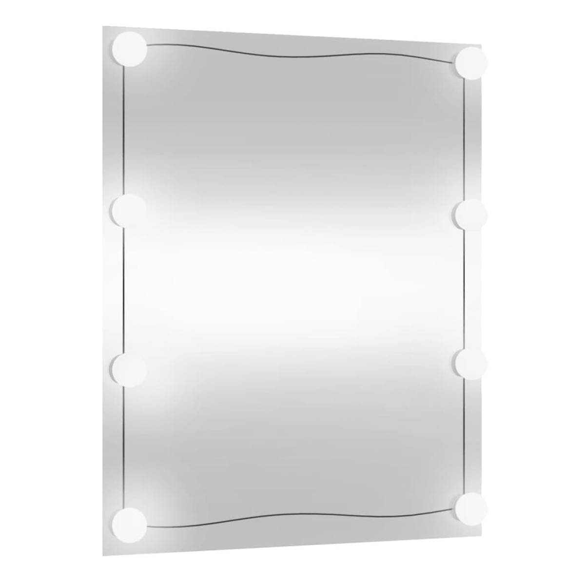 vidaXL Καθρέφτης Τοίχου με LED Ορθογώνιος 50 x 60 εκ. Γυάλινος