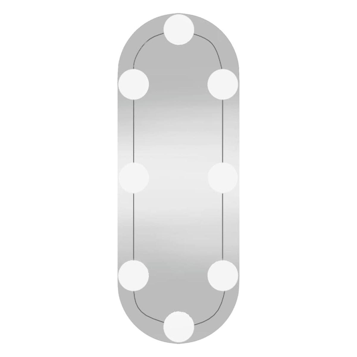 vidaXL Καθρέφτης Τοίχου Οβάλ με Φώτα LED 15x40 εκ. από Γυαλί
