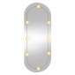 vidaXL Καθρέφτης Τοίχου Οβάλ με Φώτα LED 45x100 εκ. από Γυαλί