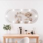 vidaXL Καθρέφτης Τοίχου Οβάλ με Φώτα LED 45x100 εκ. από Γυαλί