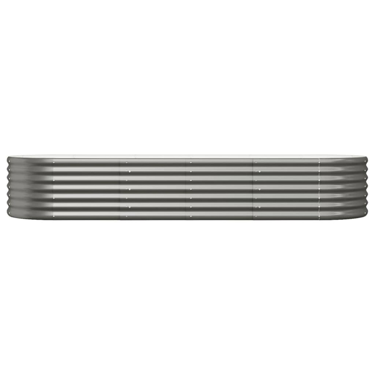 vidaXL Ζαρντινιέρα Γκρι 224x80x36 εκ Ατσάλι με Ηλεκτρ. Βαφή Πούδρας