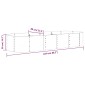 vidaXL Ζαρντινιέρα Γκρι 224x80x36 εκ Ατσάλι με Ηλεκτρ. Βαφή Πούδρας