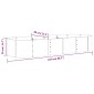 vidaXL Ζαρντινιέρα Καφέ 224x80x36 εκ. Ατσάλι με Ηλεκτρ. Βαφή Πούδρας