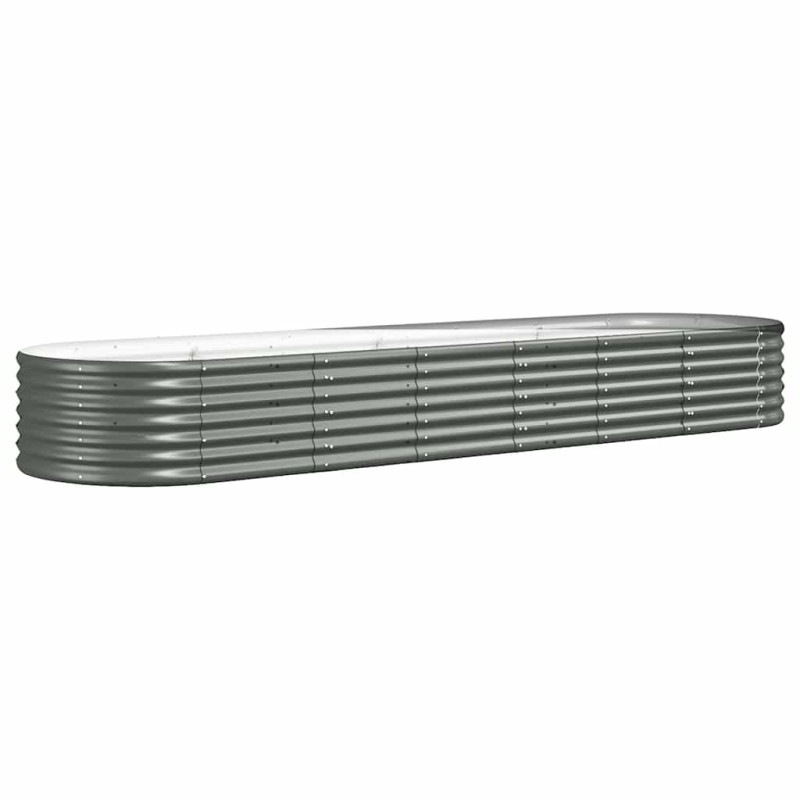 vidaXL Ζαρντινιέρα Γκρι 296x80x36 εκ. Γαλβανισμένος χάλυβας