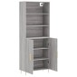 vidaXL Ντουλάπι Γκρι Sonoma 69,5 x 34 x 180 εκ. Επεξεργασμένο Ξύλο