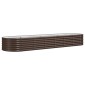 vidaXL Ζαρντινιέρα Καφέ 296x80x36 εκ. Ατσάλι με Ηλεκτρ. Βαφή Πούδρας