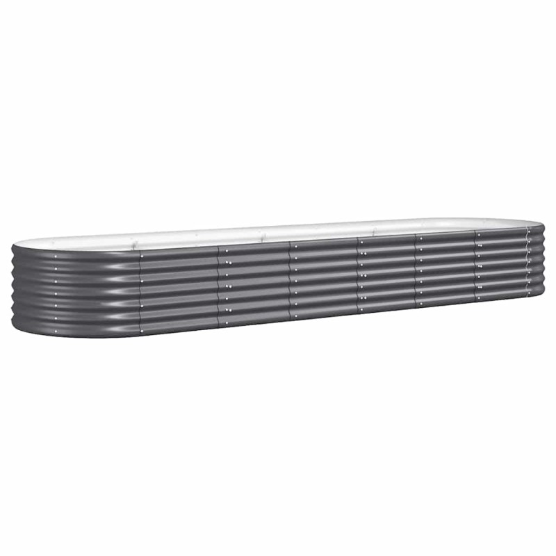 vidaXL Ζαρντινιέρα Ανθρακί 296x80x36 εκ Γαλβανισμένος χάλυβας