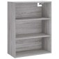 vidaXL Ντουλάπι Γκρι Sonoma 69,5 x 34 x 180 εκ. Επεξεργασμένο Ξύλο