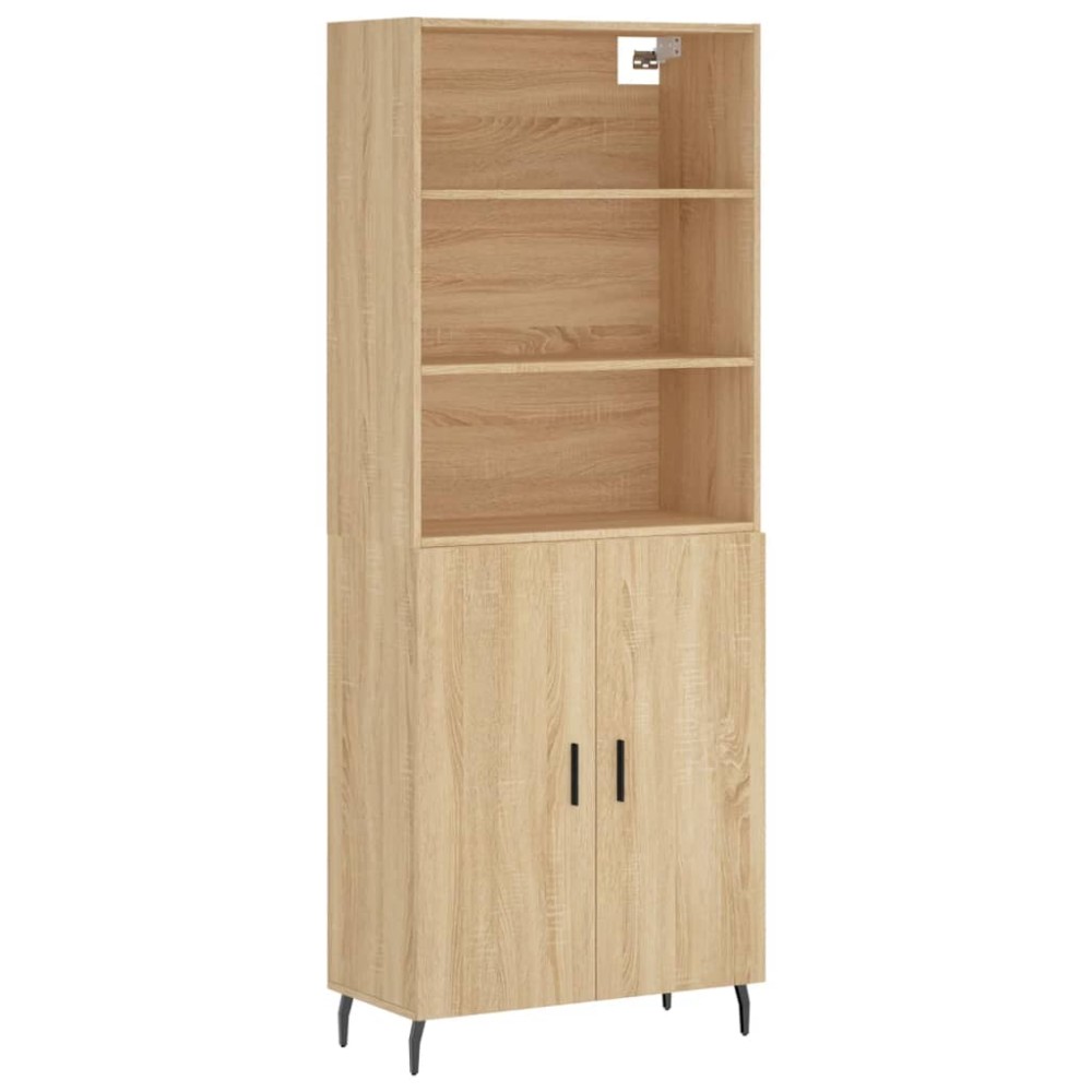 vidaXL Ντουλάπι Sonoma δρυς 69,5 x 34 x 180 εκ. από Επεξεργασμένο Ξύλο