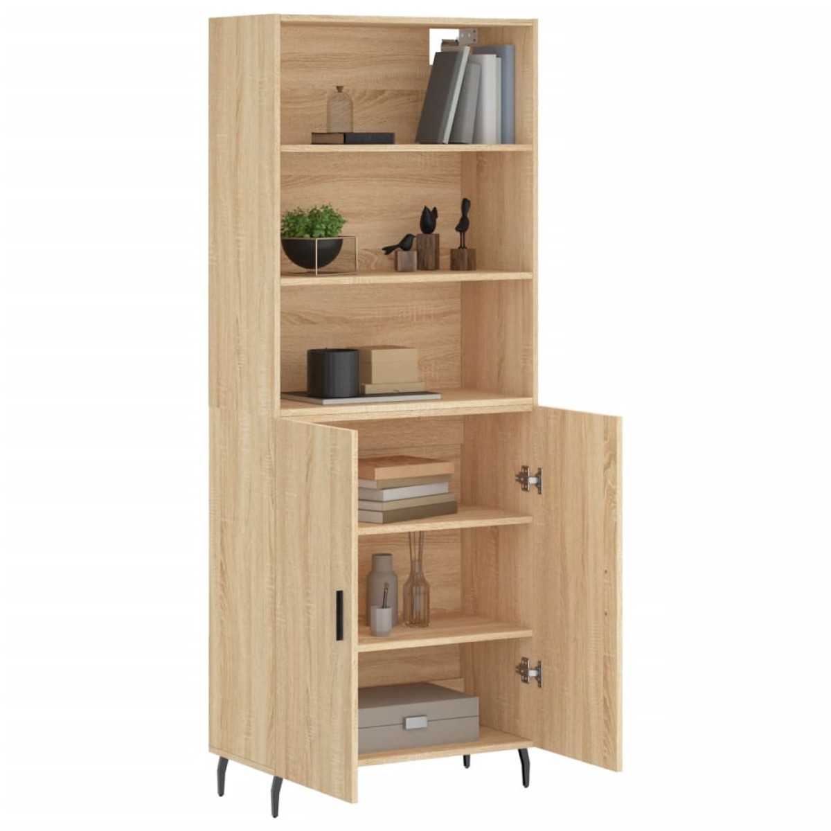 vidaXL Ντουλάπι Sonoma δρυς 69,5 x 34 x 180 εκ. από Επεξεργασμένο Ξύλο