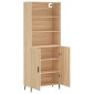 vidaXL Ντουλάπι Sonoma δρυς 69,5 x 34 x 180 εκ. από Επεξεργασμένο Ξύλο
