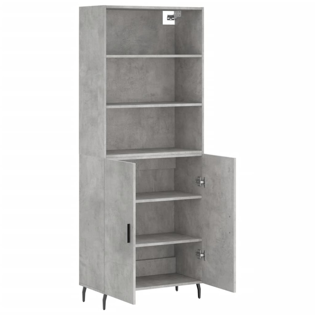 vidaXL Ντουλάπι Γκρι Σκυροδέματος 69,5x34x180 εκ. Επεξεργασμένο Ξύλο