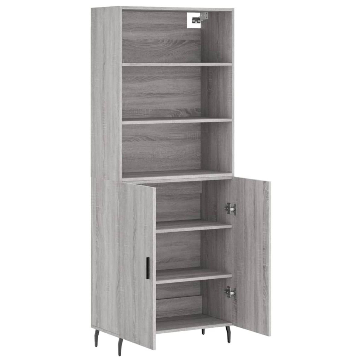vidaXL Ντουλάπι Γκρι Sonoma 69,5 x 34 x 180 εκ. Επεξεργασμένο Ξύλο