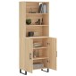 vidaXL Ντουλάπι Sonoma δρυς 69,5 x 34 x 180 εκ. από Επεξεργασμένο Ξύλο