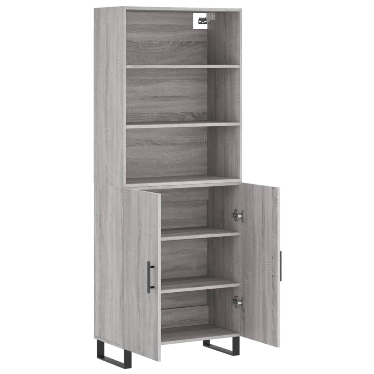vidaXL Ντουλάπι Γκρι Sonoma 69,5 x 34 x 180 εκ. Επεξεργασμένο Ξύλο